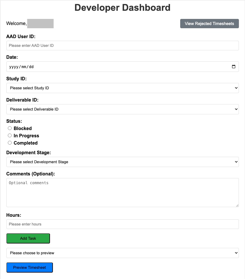 Time Tracker Developer Interface